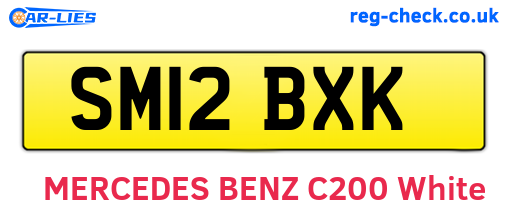 SM12BXK are the vehicle registration plates.