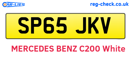 SP65JKV are the vehicle registration plates.