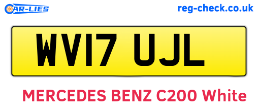 WV17UJL are the vehicle registration plates.