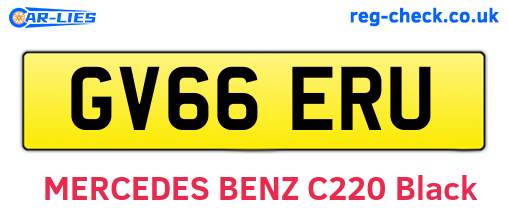 GV66ERU are the vehicle registration plates.