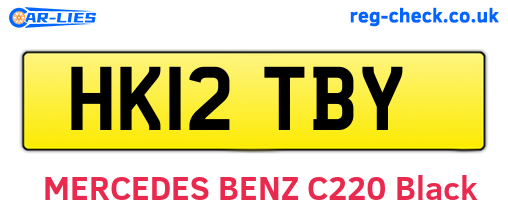 HK12TBY are the vehicle registration plates.