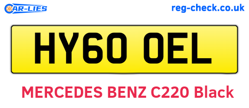 HY60OEL are the vehicle registration plates.
