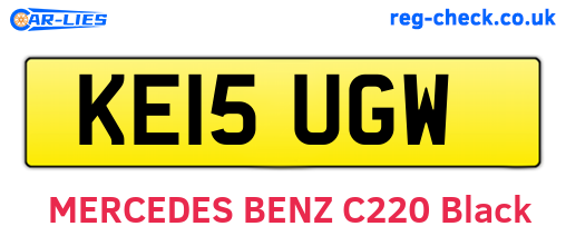 KE15UGW are the vehicle registration plates.
