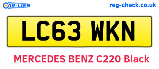 LC63WKN are the vehicle registration plates.