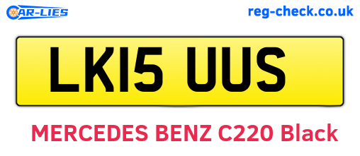 LK15UUS are the vehicle registration plates.