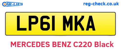 LP61MKA are the vehicle registration plates.