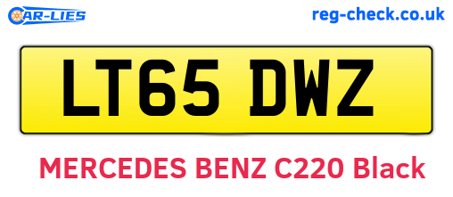 LT65DWZ are the vehicle registration plates.
