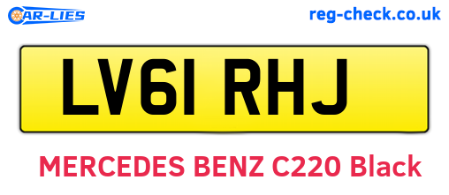 LV61RHJ are the vehicle registration plates.