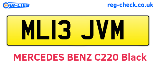 ML13JVM are the vehicle registration plates.
