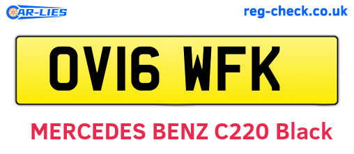 OV16WFK are the vehicle registration plates.