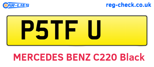 P5TFU are the vehicle registration plates.