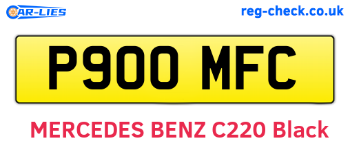 P900MFC are the vehicle registration plates.