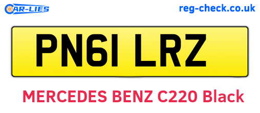 PN61LRZ are the vehicle registration plates.