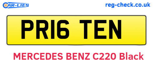 PR16TEN are the vehicle registration plates.