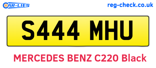 S444MHU are the vehicle registration plates.