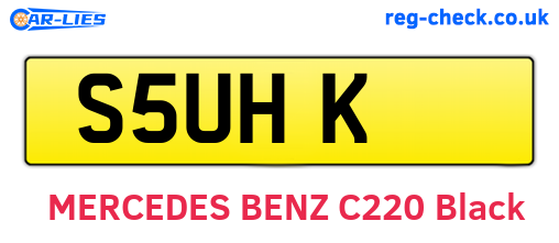 S5UHK are the vehicle registration plates.