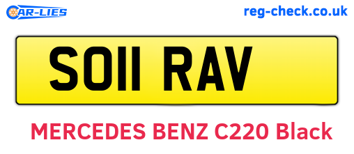 SO11RAV are the vehicle registration plates.