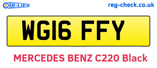 WG16FFY are the vehicle registration plates.