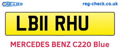 LB11RHU are the vehicle registration plates.
