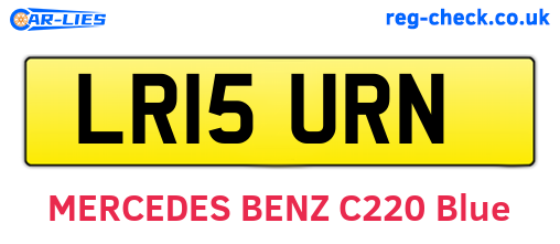 LR15URN are the vehicle registration plates.