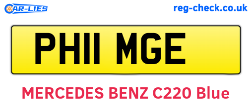 PH11MGE are the vehicle registration plates.