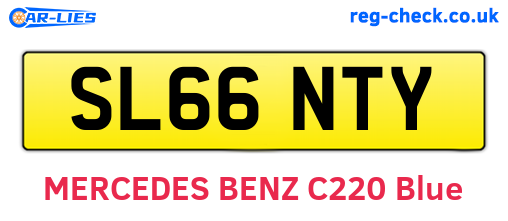 SL66NTY are the vehicle registration plates.