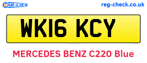 WK16KCY are the vehicle registration plates.