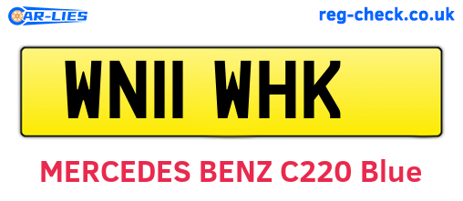 WN11WHK are the vehicle registration plates.