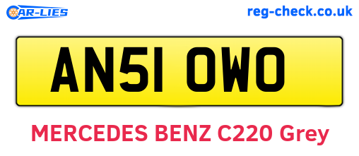 AN51OWO are the vehicle registration plates.