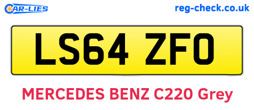 LS64ZFO are the vehicle registration plates.