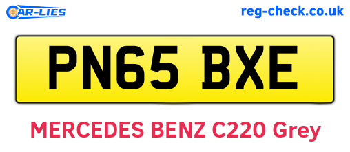 PN65BXE are the vehicle registration plates.