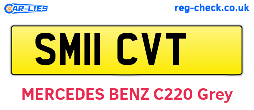 SM11CVT are the vehicle registration plates.