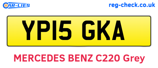 YP15GKA are the vehicle registration plates.