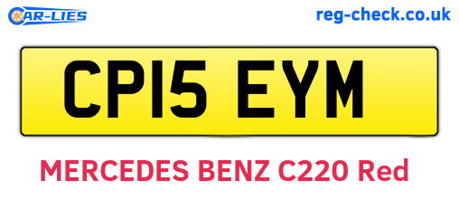CP15EYM are the vehicle registration plates.