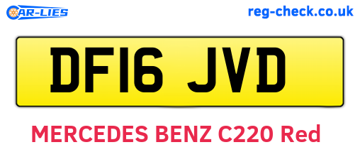 DF16JVD are the vehicle registration plates.