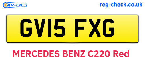 GV15FXG are the vehicle registration plates.