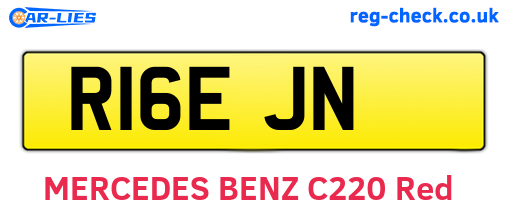 R16EJN are the vehicle registration plates.