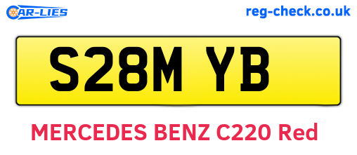 S28MYB are the vehicle registration plates.