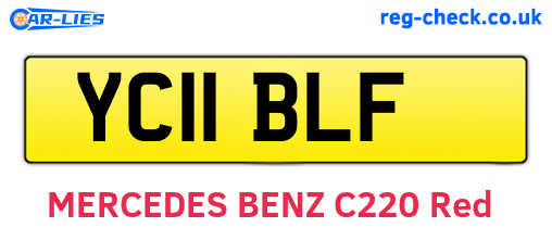 YC11BLF are the vehicle registration plates.