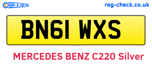 BN61WXS are the vehicle registration plates.