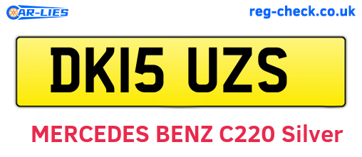 DK15UZS are the vehicle registration plates.