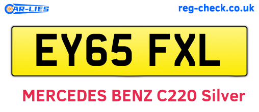EY65FXL are the vehicle registration plates.