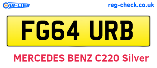 FG64URB are the vehicle registration plates.