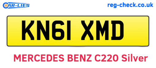 KN61XMD are the vehicle registration plates.