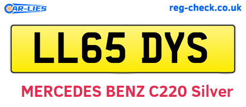 LL65DYS are the vehicle registration plates.