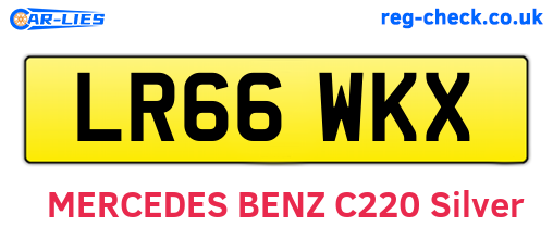 LR66WKX are the vehicle registration plates.