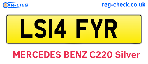 LS14FYR are the vehicle registration plates.