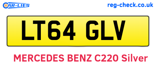 LT64GLV are the vehicle registration plates.