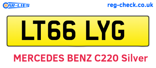 LT66LYG are the vehicle registration plates.