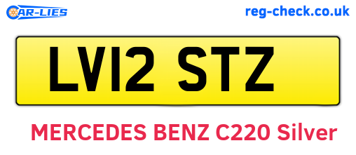 LV12STZ are the vehicle registration plates.